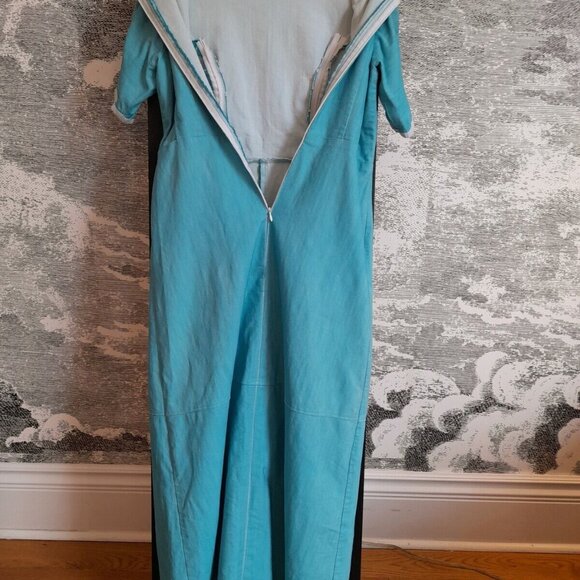 Amish Mennonite Cape Dress Nursing Mother Prairie 34.5"B 31"W Stretch Denim - Picture 10 of 10